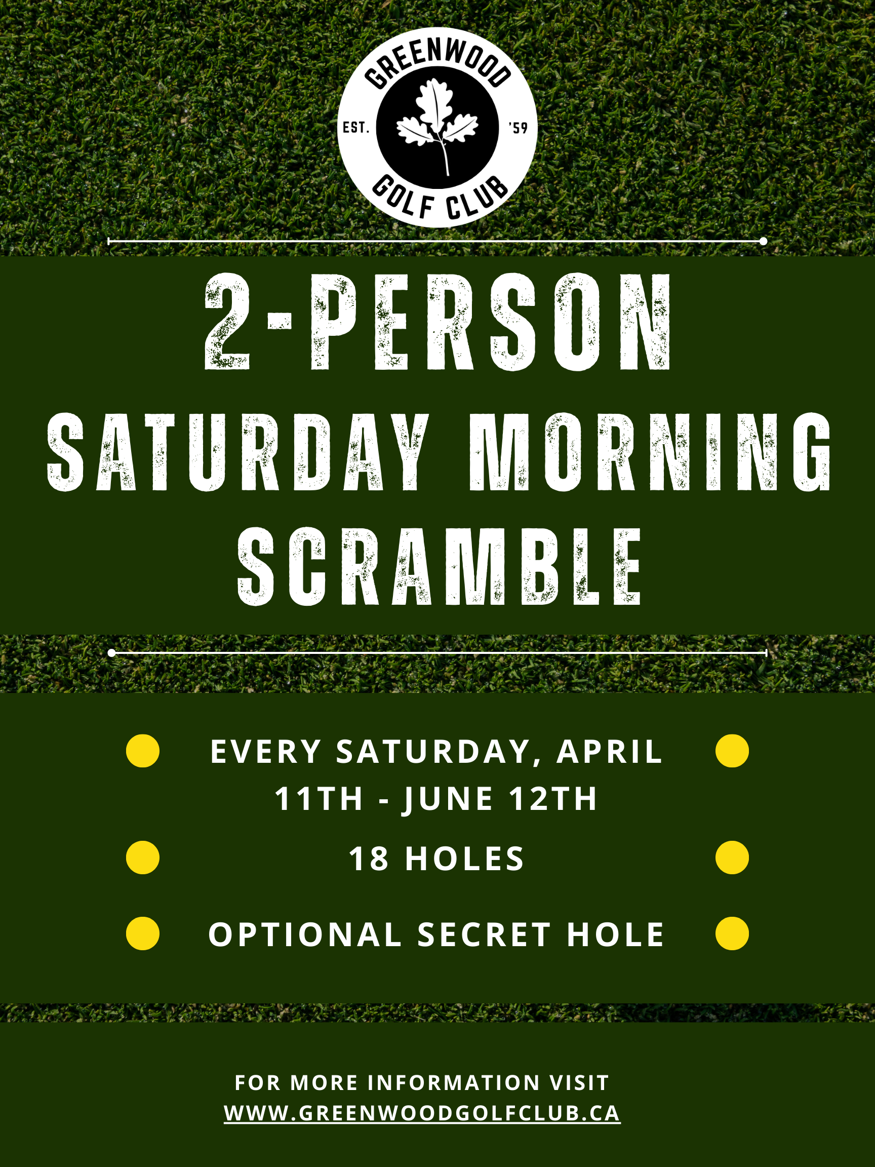 2 Person Saturday Scramble